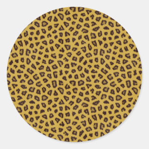 Die Pelzsammlung - Leopard Runder Aufkleber