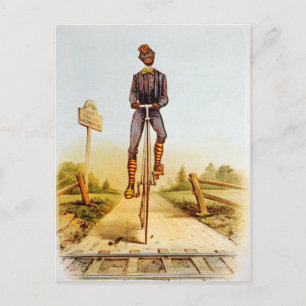 Die Penny-Farthing reiten Postkarte