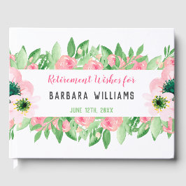 Die Pensionierung wünscht rosa Farbe Gästebuch