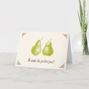Die perfekte Birne Valentinstag-Karte Feiertagskarte