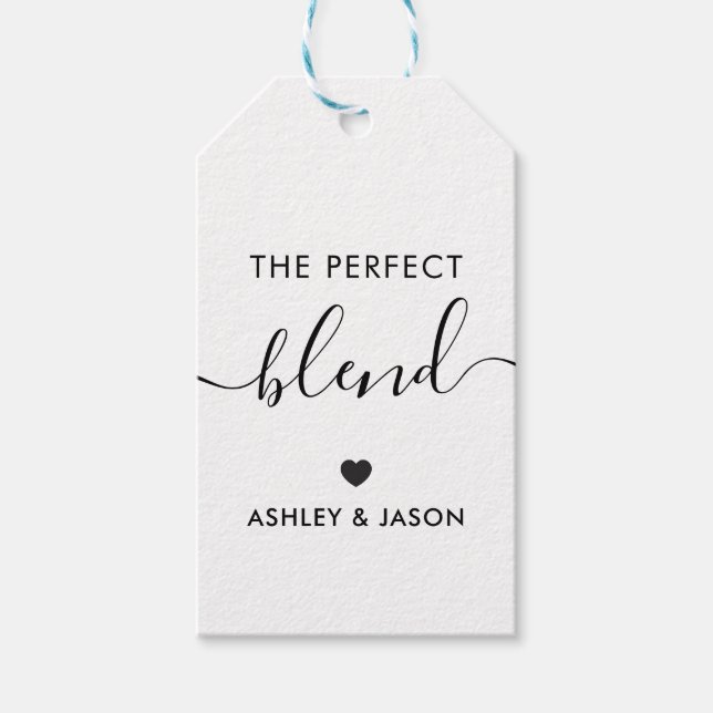 Die perfekte Blend-Coffee-Geschenkmarke, Wedding,  Geschenkanhänger (Vorderseite)
