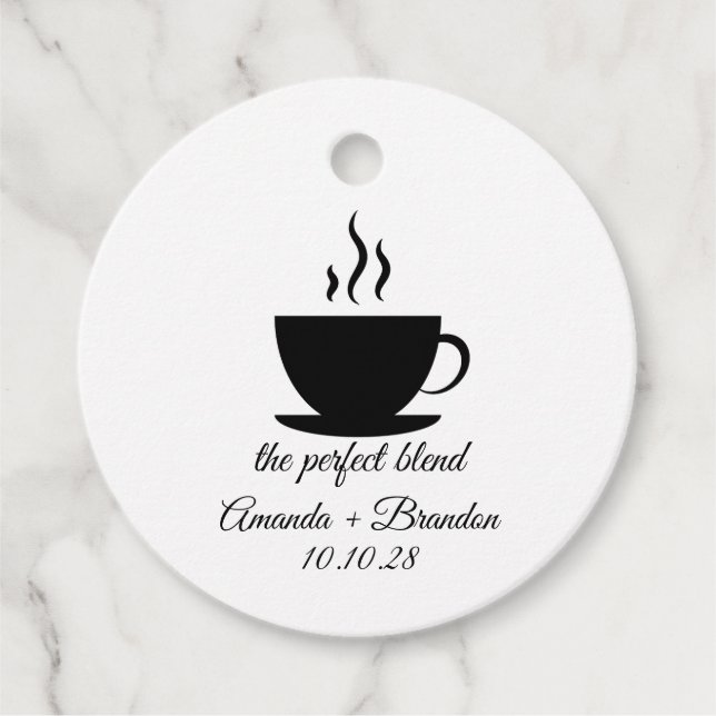 Die perfekte Blend-Kaffeehe Vielen Dank Geschenkanhänger (Vorderseite)