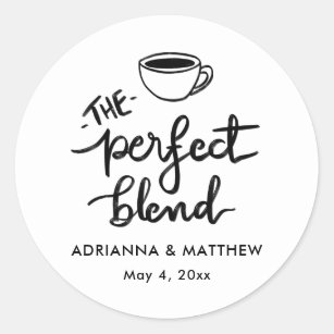 Die perfekte Blend-Script-Kaffee-Gastgeschenk Hoch Runder Aufkleber