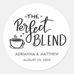 Die perfekte Blend-Script-Kaffee-Gastgeschenk Hoch Runder Aufkleber