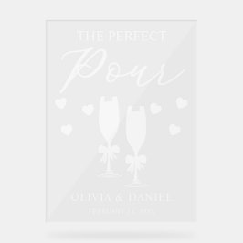 Die perfekte Hochzeit individuell Acrylschild