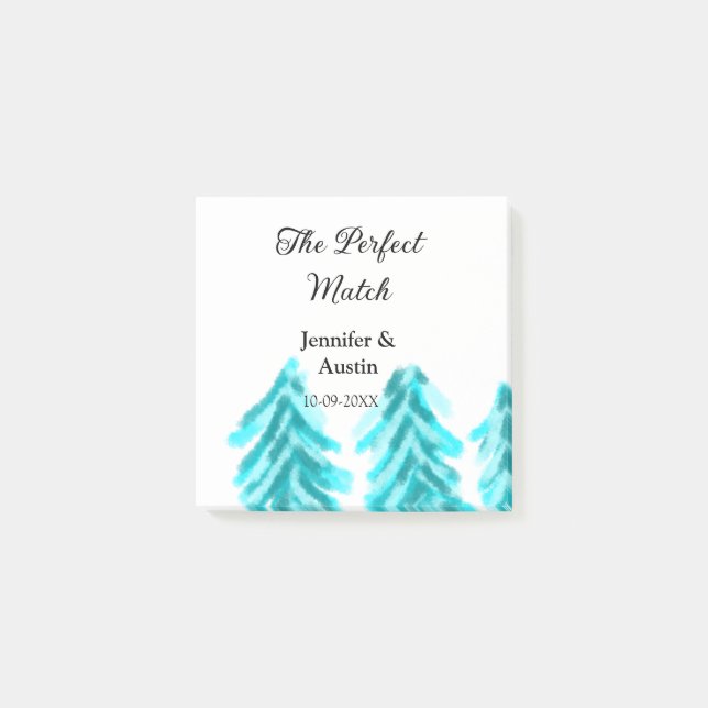 Die perfekte Kombination mit der winterblauen Pini Post-it Klebezettel (Vorderseite)