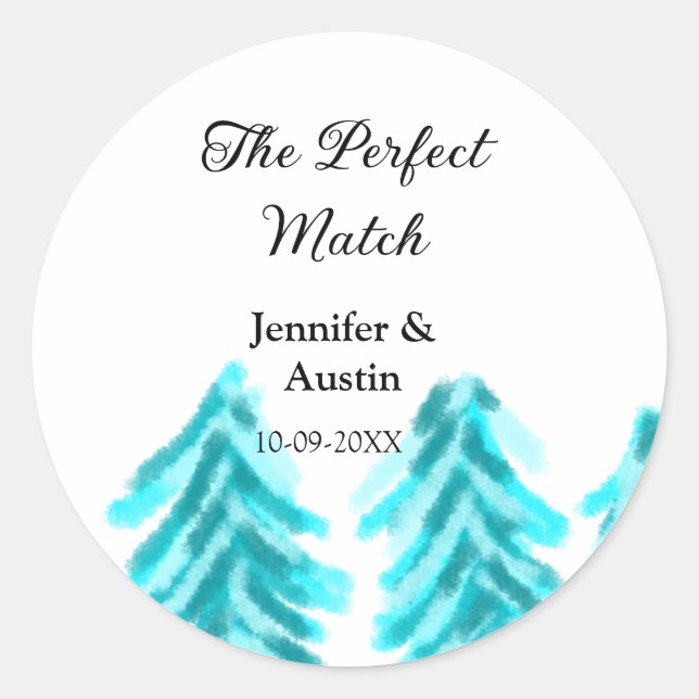 Die perfekte Kombination mit der winterblauen Pini Runder Aufkleber (Vorderseite)