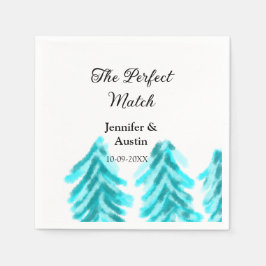 Die perfekte Kombination mit der winterblauen Pini Serviette