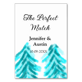 Die perfekte Kombination mit der winterblauen Pini Tischnummer