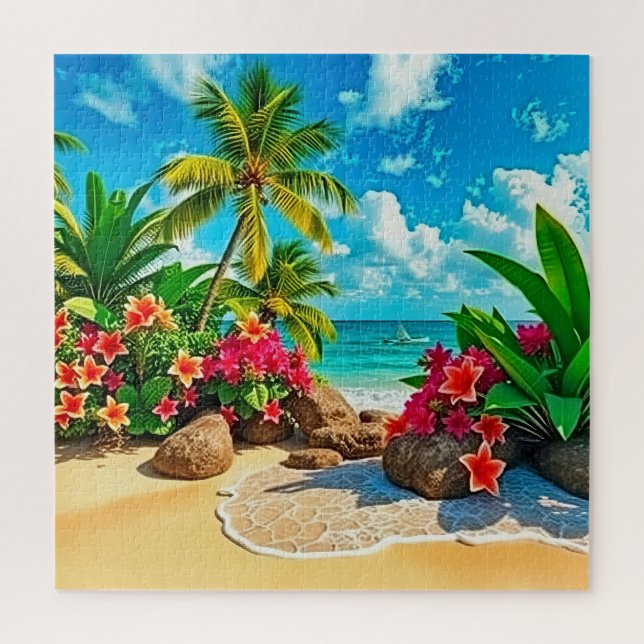 Die perfekte Lage am Strand Puzzle (Vertikal)