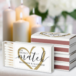 Die perfekte Match Elegant Gold Wedding Matchbox