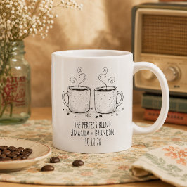 Die perfekte Mischung 2Tassen Gemütliche Hochzeit Kaffeetasse