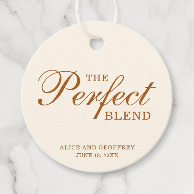 Die perfekte Mischung aus eleganter Elfenbeinkupfe Geschenkanhänger (Vorderseite)