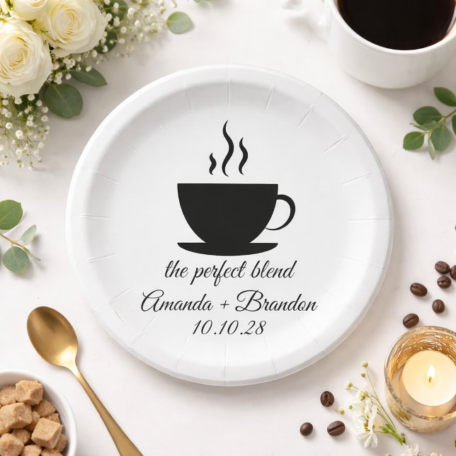 Die perfekte Mischung aus heißem Kaffee Pappteller (Von Creator hochgeladen)
