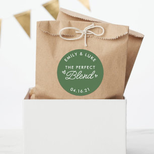 Die perfekte Mischung aus Minimalistischer Kaffee- Runder Aufkleber