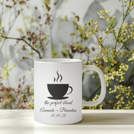 Die perfekte Mischung aus Niedlicher Hochzeit Kaffeetasse