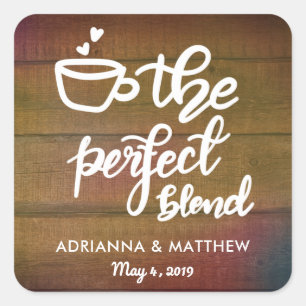 Die perfekte Mischung aus rustikaler Holz-Gastgesc Quadratischer Aufkleber