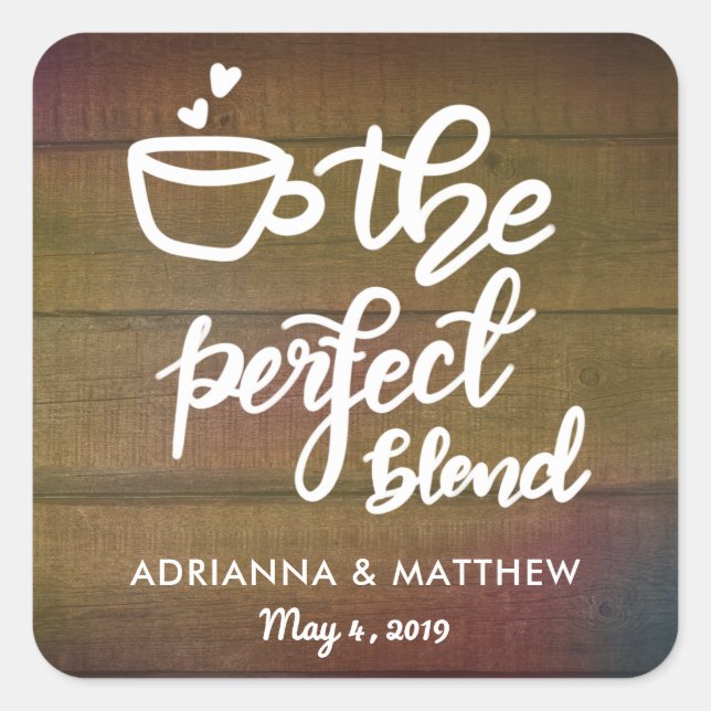 Die perfekte Mischung aus rustikaler Holz-Gastgesc Quadratischer Aufkleber (Vorderseite)