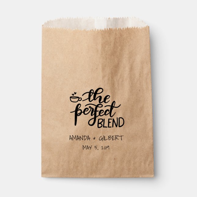 Die perfekte Mischung aus rustikaler Kraft Papier- Geschenktütchen (Vorderseite)