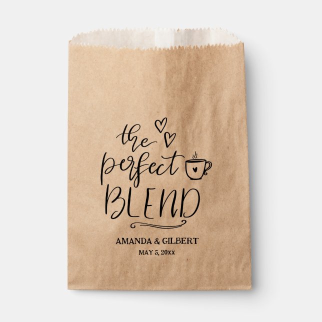 Die perfekte Mischung aus rustikaler Kraft Papier- Geschenktütchen (Vorderseite)