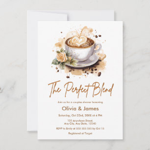 Die perfekte Mischung Kaffee-Hochzeit-Paar-Shower Einladung