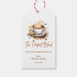 Die perfekte Mischung Kaffee-Hochzeitspaare-Party Geschenkanhänger