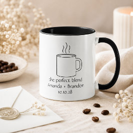 Die perfekte Mischung Linedrawn Hochzeit Tasse