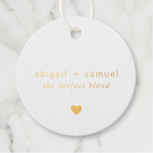 Die perfekte Mischung Moderne Goldfolie Hochzeit Geschenkanhänger