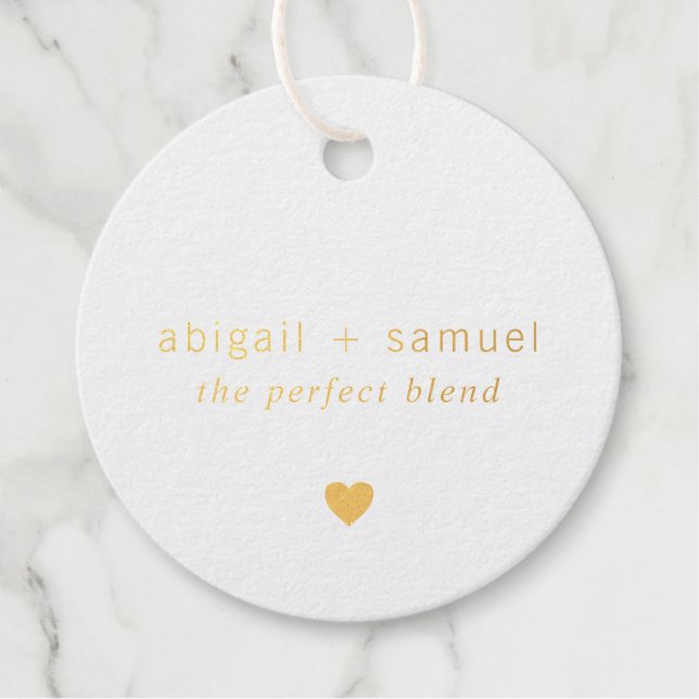 Die perfekte Mischung moderner Goldene Foil-Hochze Geschenkanhänger (Vorderseite)