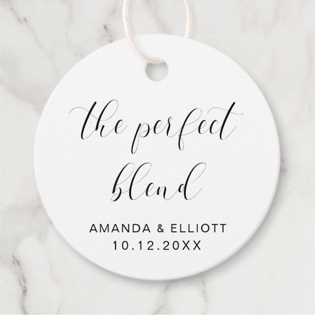 Die perfekte Mischung Schwarz-weißer Typografie-Ho Geschenkanhänger (Vorderseite)