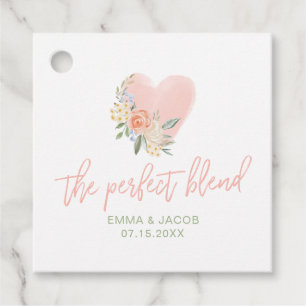 Die perfekte Mischung, Tee oder Kaffee Hochzeit Geschenkanhänger