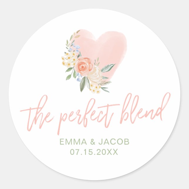 Die perfekte Mischung, Tee oder Kaffee Runder Aufkleber (Vorderseite)