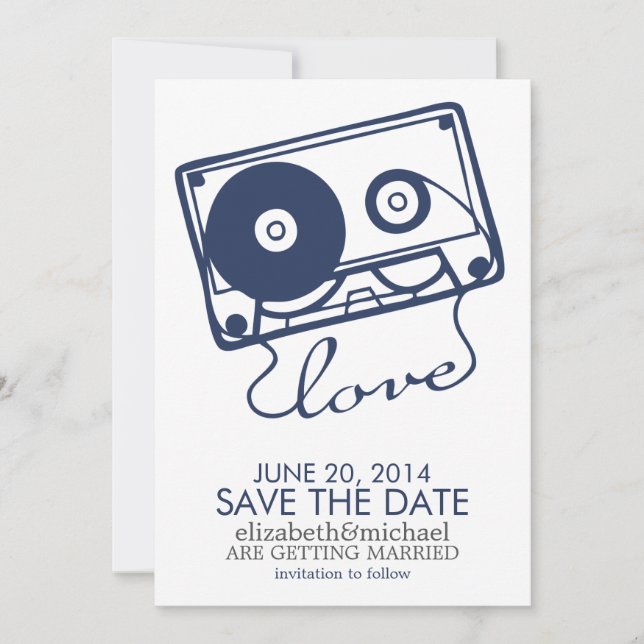 Die perfekte Mix-Hochzeit rettet das Datum {Marine Save The Date (Vorderseite)