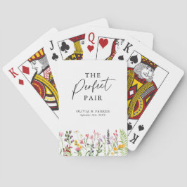 Die perfekte paare Wildblume Gastgeschenk Hochzeit Spielkarten