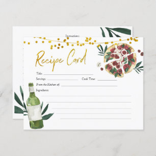 Die perfekte Pair-Brautparty-Rezept-Karte Einladung