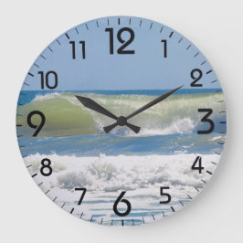 Die perfekte Strandwelle Große Wanduhr