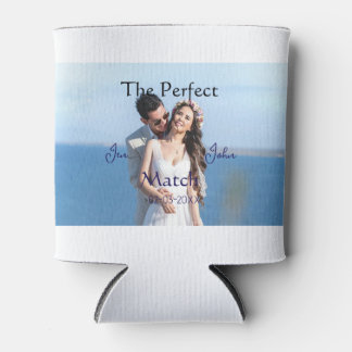 die perfekte Übereinstimmung Hochzeit blau Name Fo Dosenkühler