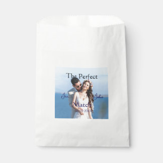 die perfekte Übereinstimmung Hochzeit blau Name Fo Geschenktütchen