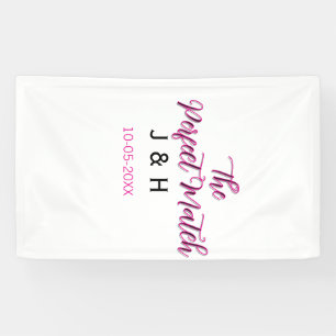 Die perfekte Übereinstimmung rosa schwarzer Name D Banner