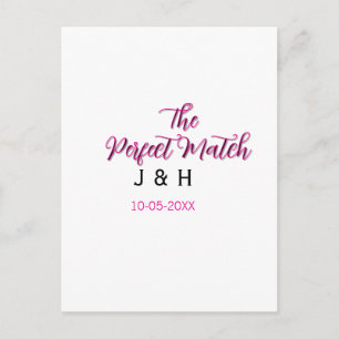 Die perfekte Übereinstimmung rosa schwarzer Name D Postkarte