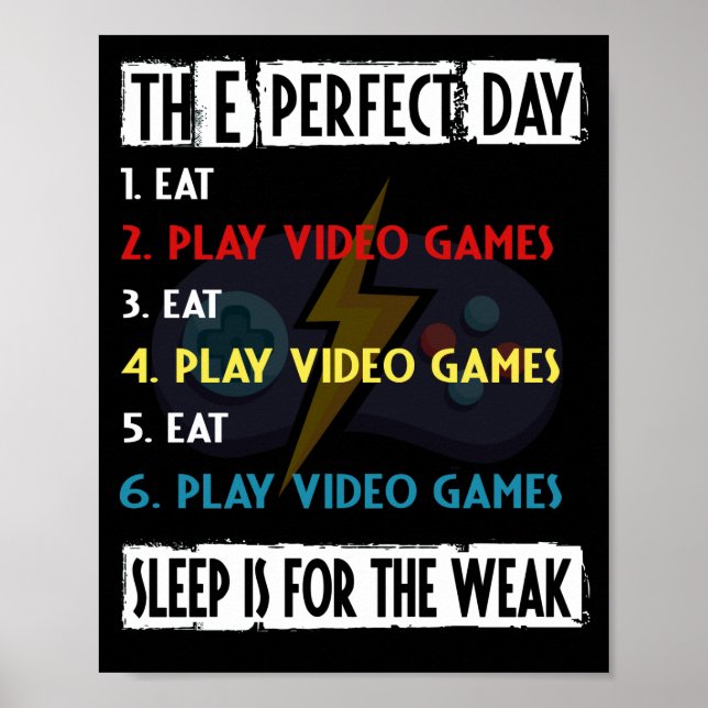 Die perfekten Videospiele für Gamer Poster (Vorne)