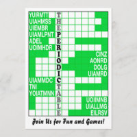 Die Periodensystem-Wort-Jagd laden ein