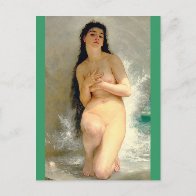 Die Perle von Bouguereau Postkarte (Vorderseite)