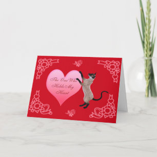 Die Person, die meine Herz-Karte hält Feiertagskarte