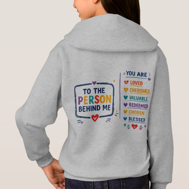 Die Person hinter mir Hoodie (Rückseite)