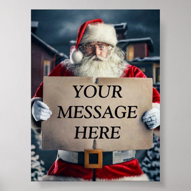 Die Personalisierte Botschaft des Weihnachtsmanns: Poster (Vorne)