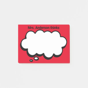 Die Personalisierte Denkblase des Lehrers Post-it  Klebezettel