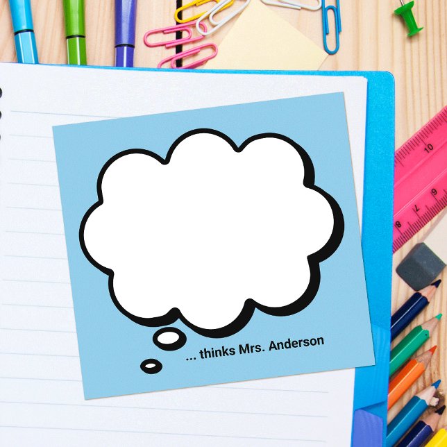 Die Personalisierte Denkblase des Lehrers Post-it Klebezettel (Von Creator hochgeladen)