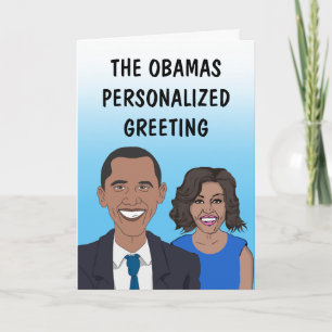 Die personalisierte Grußkarte der Obamas Karte