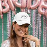 Die Personalisierte Minimalistische Hochzeit der B Truckerkappe<br><div class="desc">Diese schicke,  einfache Braut,  die Ihren Namen unter der eleganten schwarzen Typografie liest The Bride. Passen Sie diese eleganten,  modernen Brautparty Hüte für Ihre Hochzeit an.</div>
